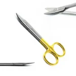 Dental Crown Scissors 12cm Straight and Curved Tip - Image 5