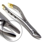 Gold Handle Root Tip Forceps for 125mm Retained Root Delivery